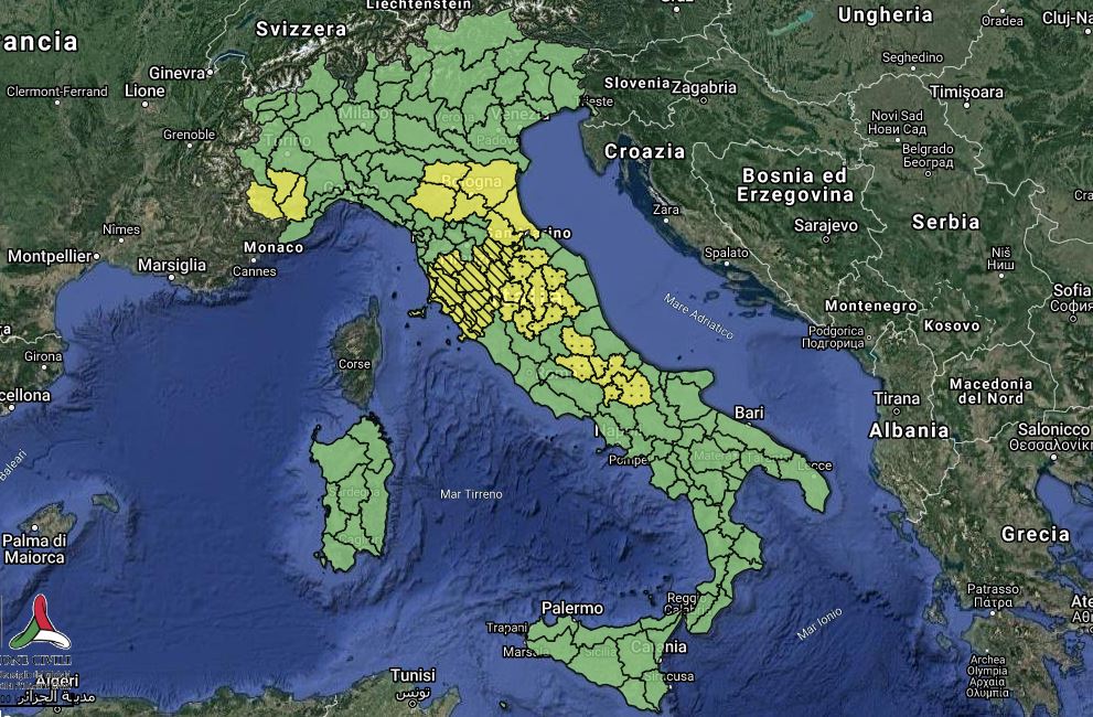 ALLERTA METEO: Arrivano Forti PIOGGE E TEMPORALI. I Dettagli