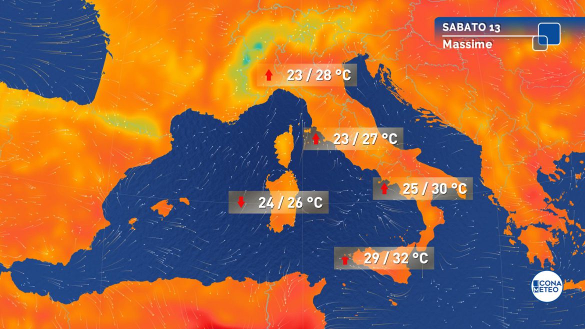 meteo weekend sabato