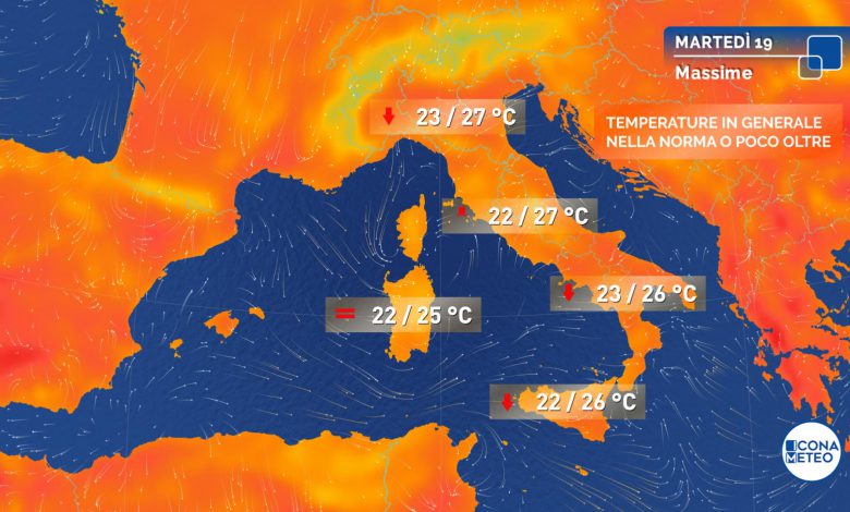 TEMPERATURE In Calo Al Centro-Sud: Atteso Uno SBALZO Di Diversi Gradi